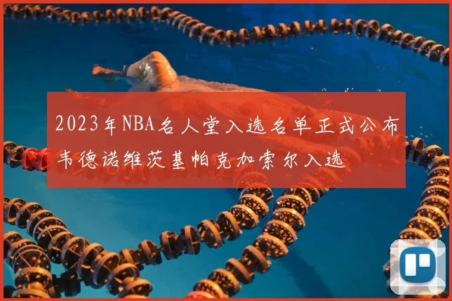 2023年NBA名人堂入选名单正式公布韦德诺维茨基帕克加索尔入选